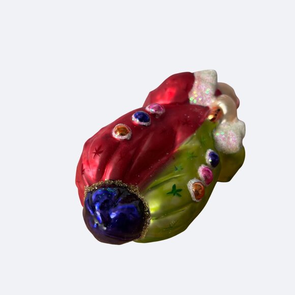 Vtg Christopher Radko Christmas Glass Ornament Elf Clown Court Jester Tag 1995 - Picture 6 of 11